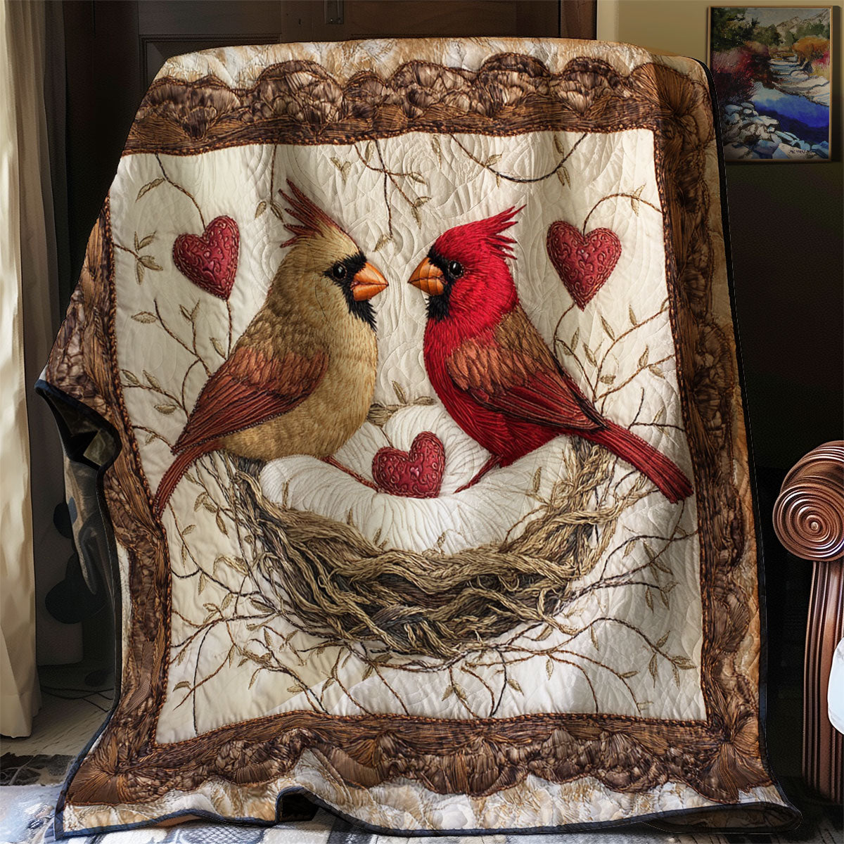 Heartfelt Cardinal WJ1002022CL Quilt