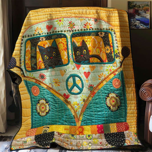 Hippie Van Cat WJ2502012CL Quilt