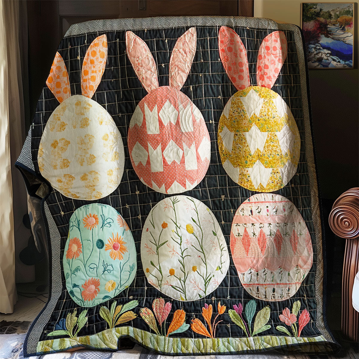 Hoppy Easter Garden WJ0703023CL Quilt