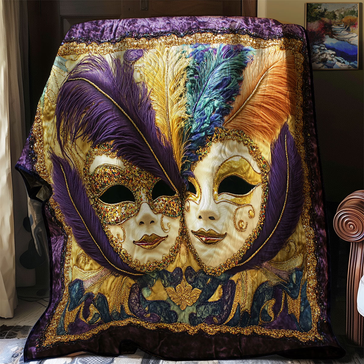 Mardi Gras Carnival Splendor WJ0802019CL Quilt