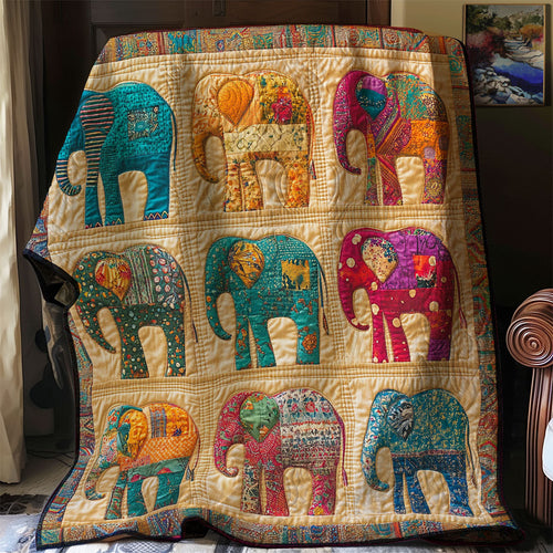 Patchwork Elephant WJ0702015CL Quilt