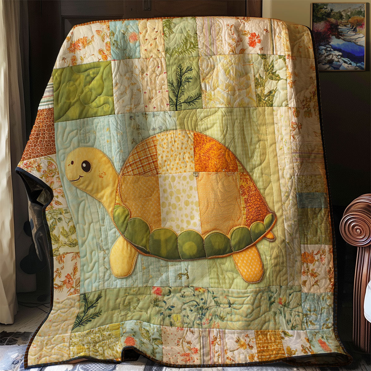 Patchwork Turtle WJ0702016CL Quilt