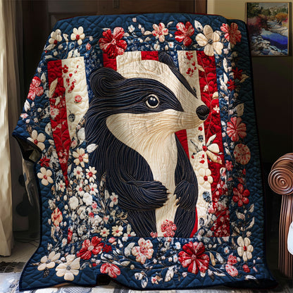 Patriotic Badger WJ0802034CL Quilt