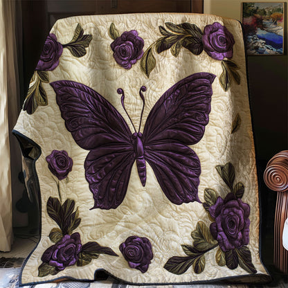 Purple Butterfly WJ1302021CL Quilt