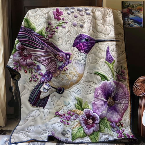 Purple Hummingbird WJ1103018CL Quilt