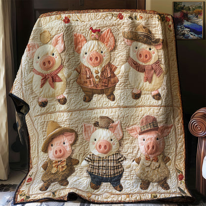 Rustic Piglet Charm WJ1103021CL Quilt