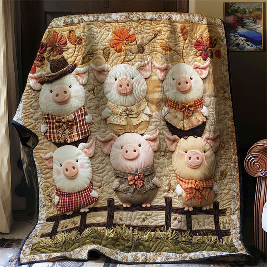 Rustic Piglet Charm WJ1203031CL Quilt