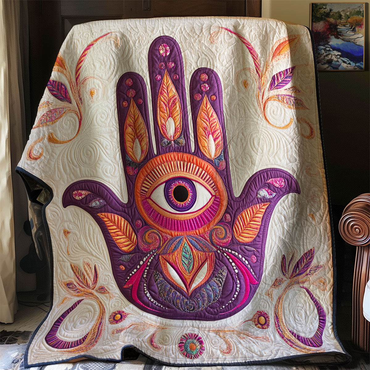 Sacred Hamsa WJ0802037CL Quilt