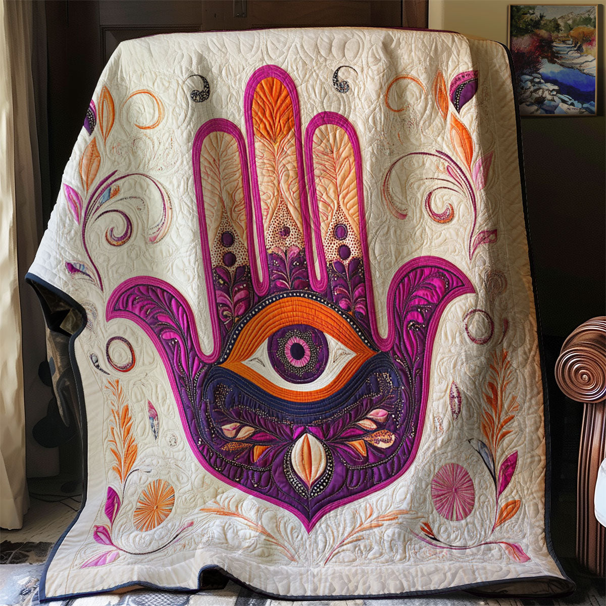 Sacred Hamsa WJ1002027CL Quilt