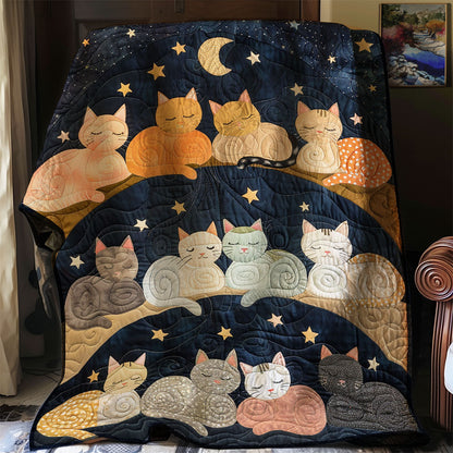 Sleeping Cat Over The Moon WJ0303013CL Quilt