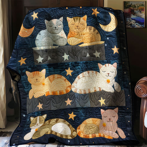 Sleeping Cat To The Moon WJ1003021CL Quilt