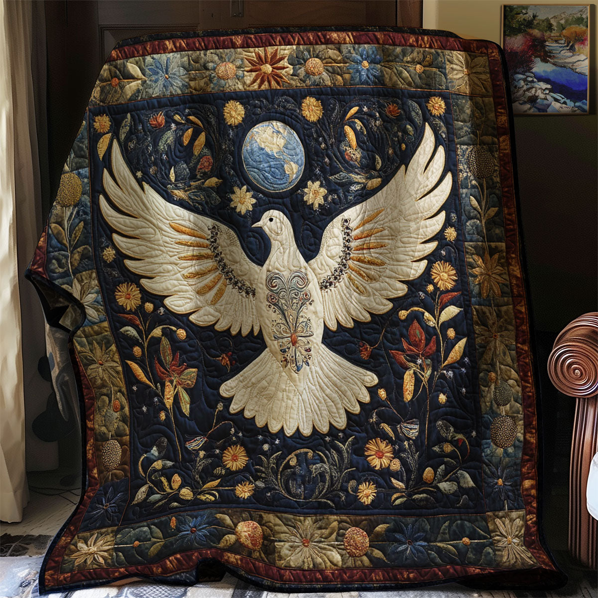 Stellar Peace Dove WJ0702031CL Quilt