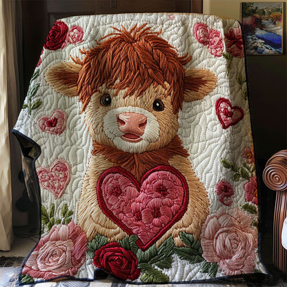 Sweetheart Highland Cow WJ0802043CL Quilt