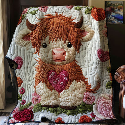 Sweetheart Highland Cow WJ0802044CL Quilt