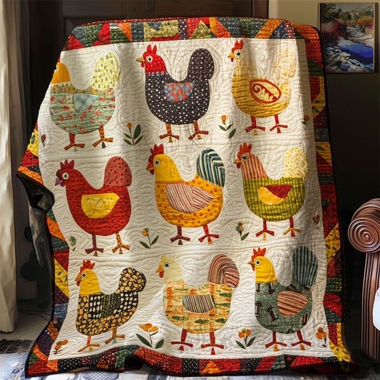 Vintage Chicken WJ2802036CL Quilt