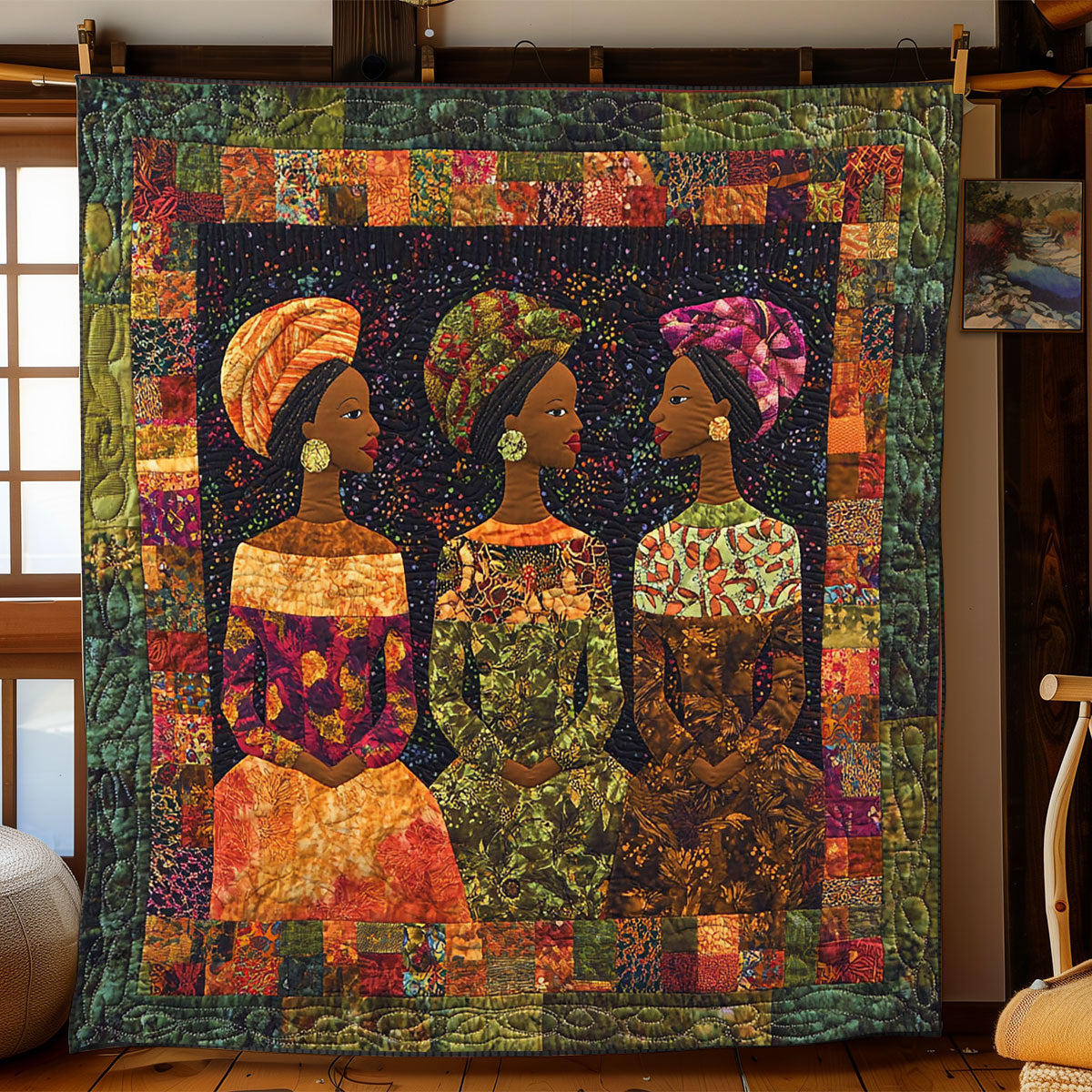 African Woman WJ0603002CL Quilt