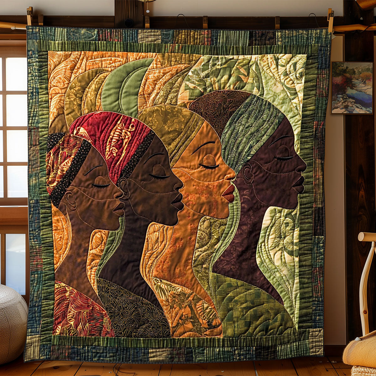 African Woman WJ0603003CL Quilt