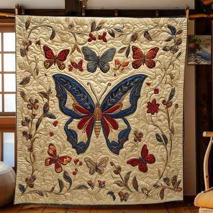 Antique Embroidered Butterfly WJ1302001CL Quilt