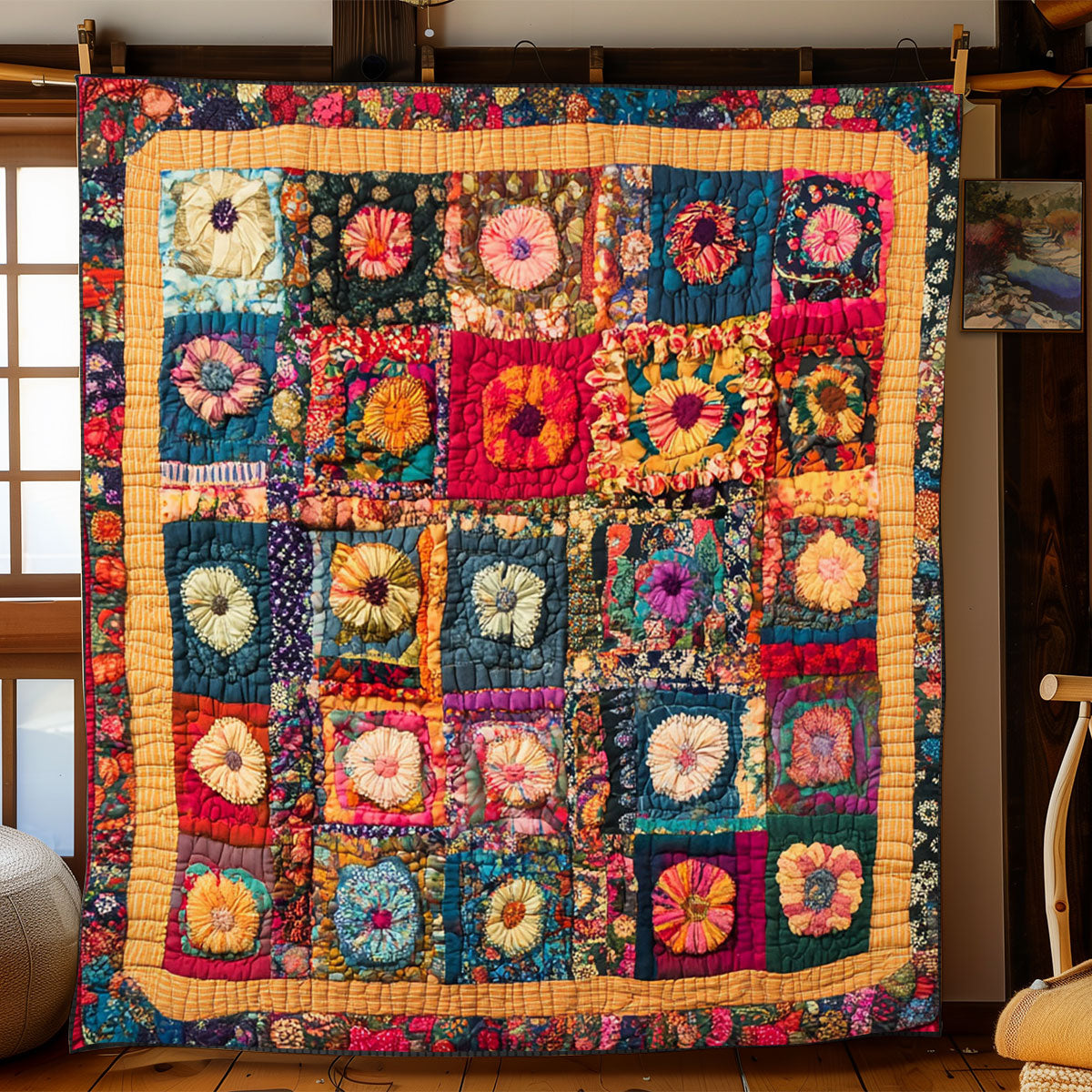 Blooming Patchwork WJ1102004CL Quilt