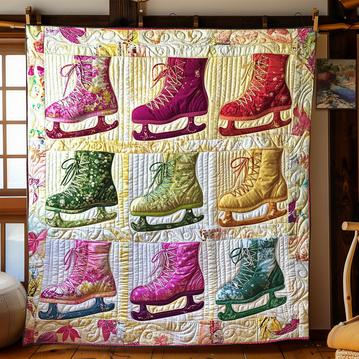 Blossoms On Ice WJ1002012CL Quilt