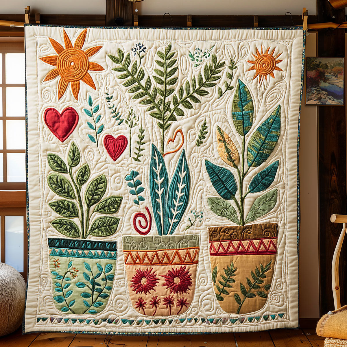 Boho Plant WJ2702001CL Quilt