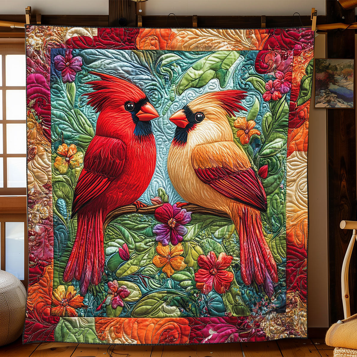 Cardinal Bird WJ0303004CL Quilt