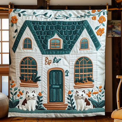 Cozy Cottage Cat WJ1202007CL Quilt