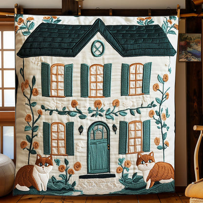 Cozy Cottage Cat WJ1302004CL Quilt