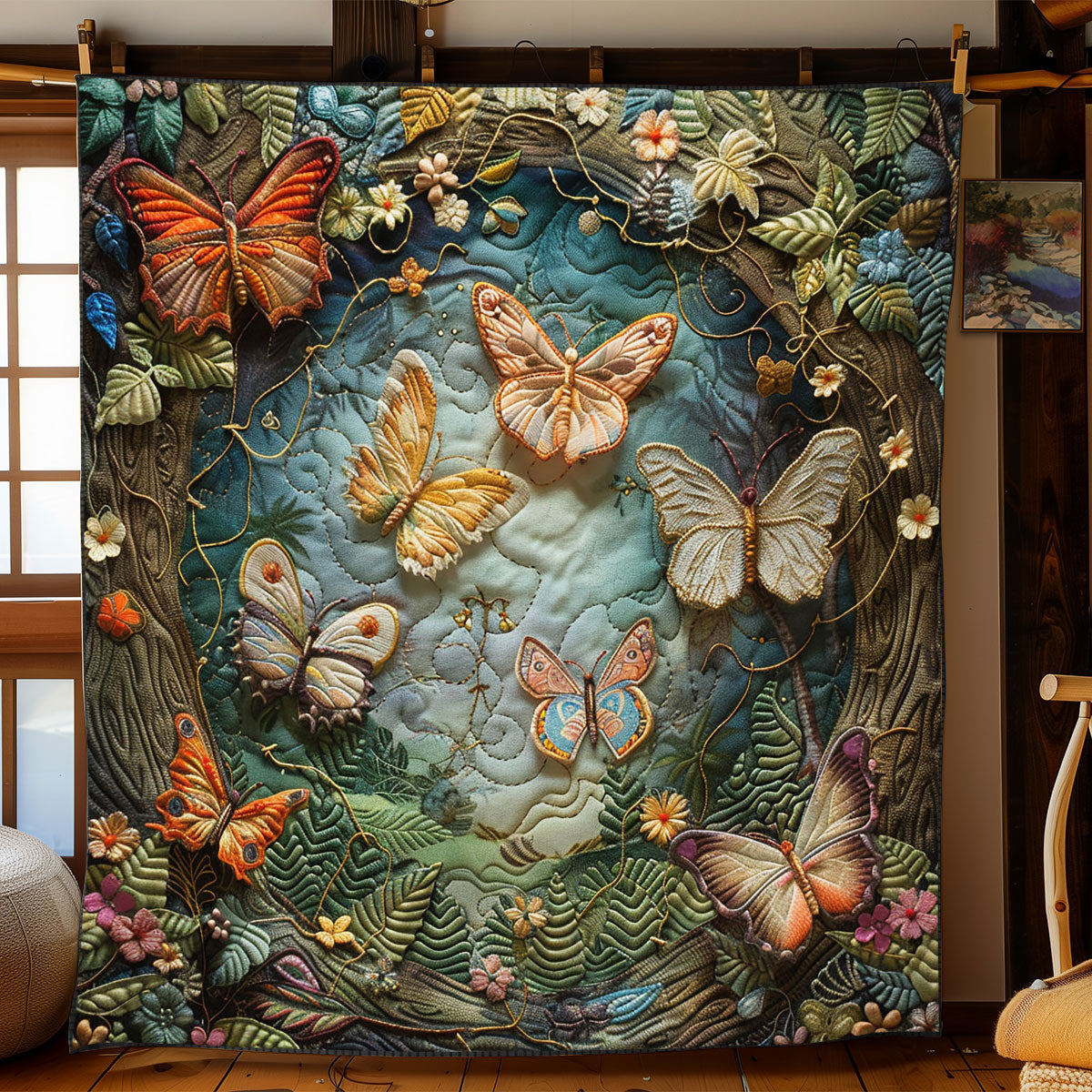 Enchanted Butterfly Forest WJ0802007CL Quilt