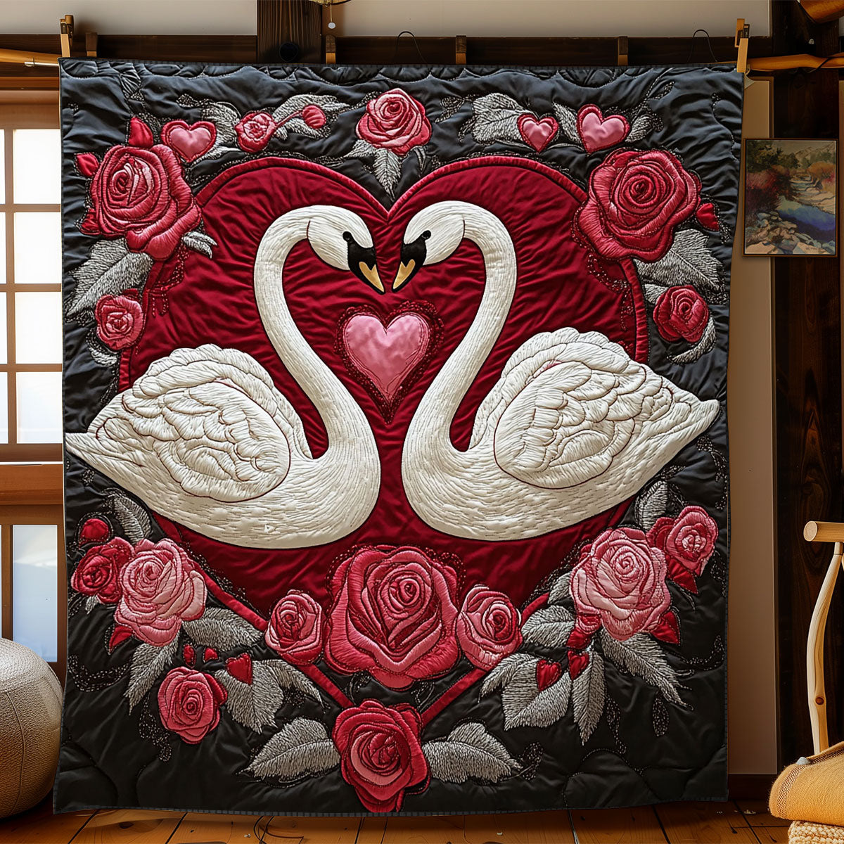 Eternal Swan Bond WJ1002017CL Quilt