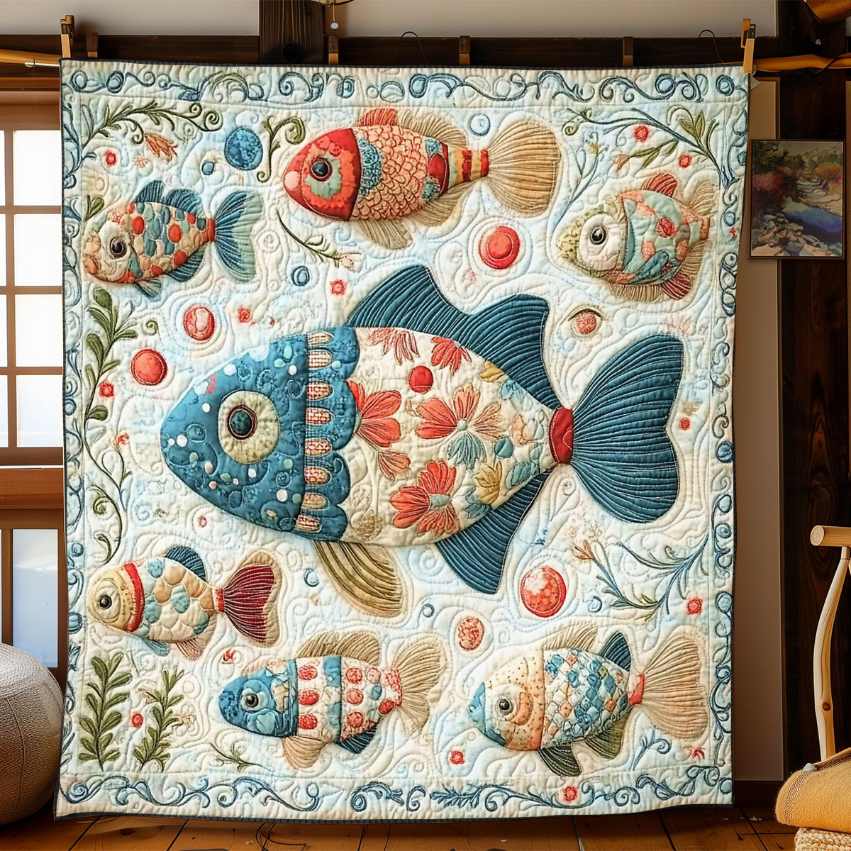 Fish Tale Bliss WJ0401004CL Quilt