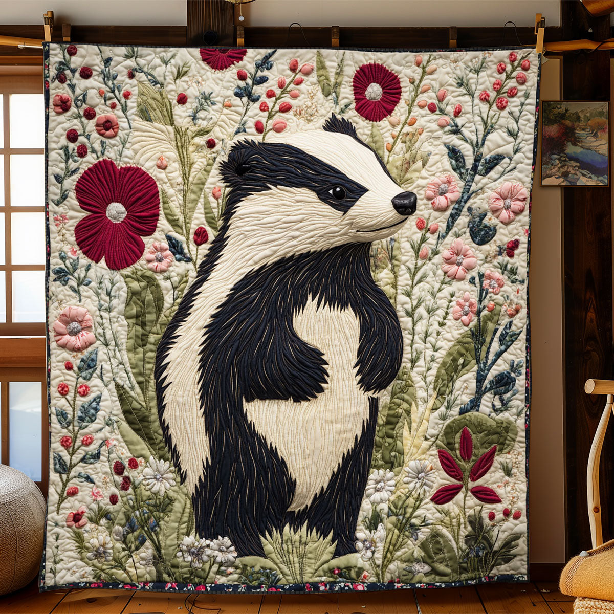 Floral Badger WJ0702004CL Quilt