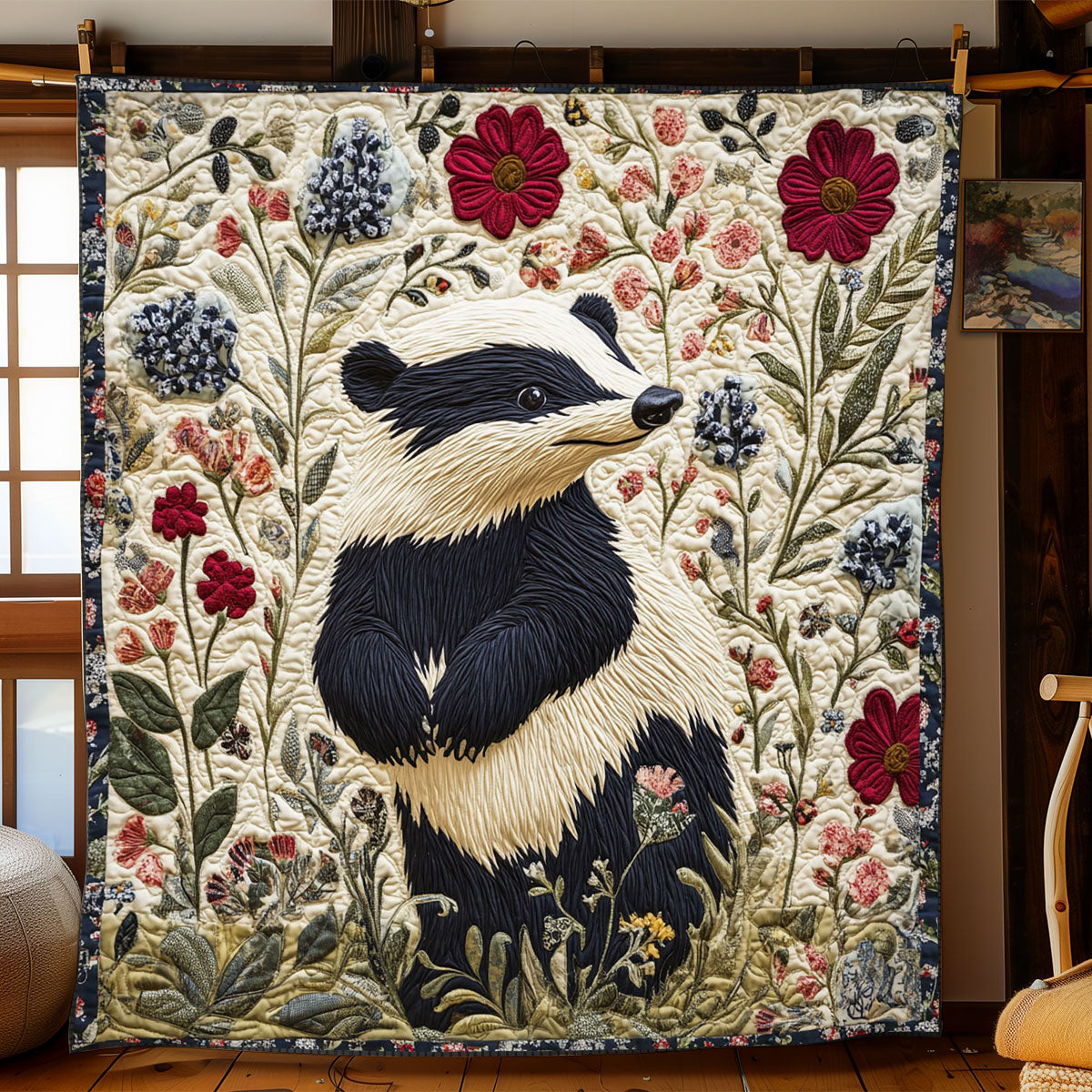 Floral Badger WJ0702005CL Quilt