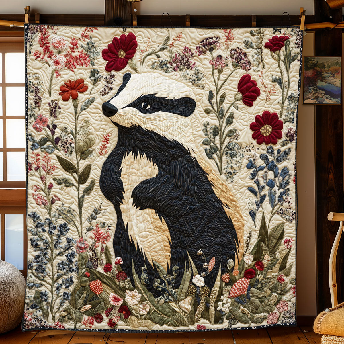 Floral Badger WJ0802014CL Quilt