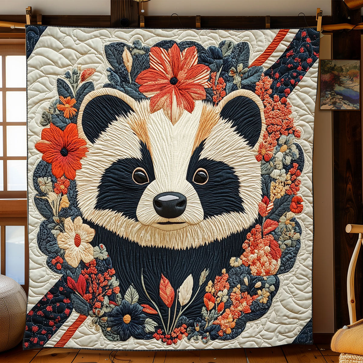 Floral Badger WJ0802015CL Quilt