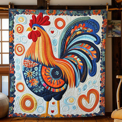 Folk Art Chicken WJ0803027CL Quilt