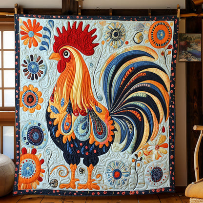 Folk Art Chicken WJ1203006CL Quilt