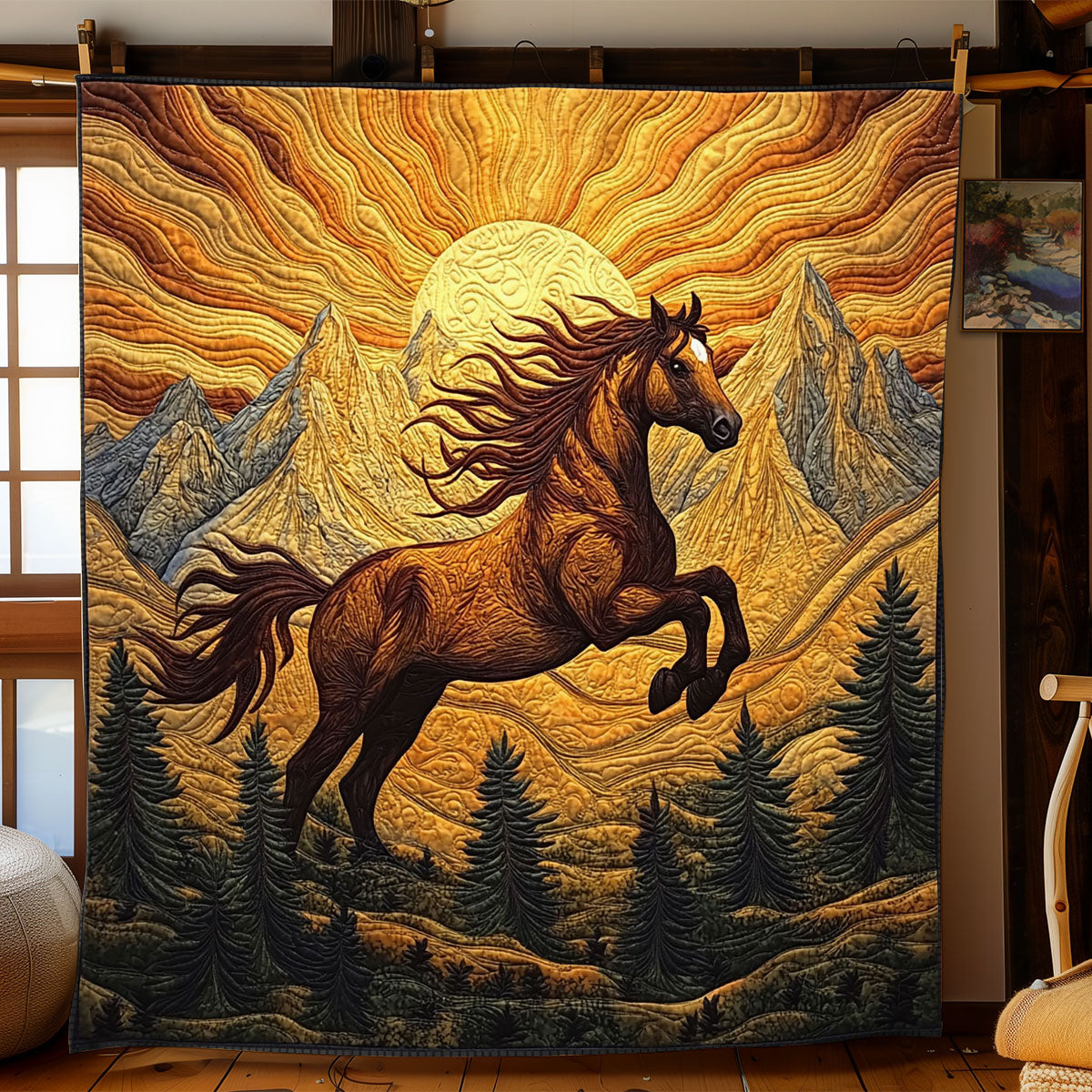 Galloping Horse WJ1003011CL Quilt