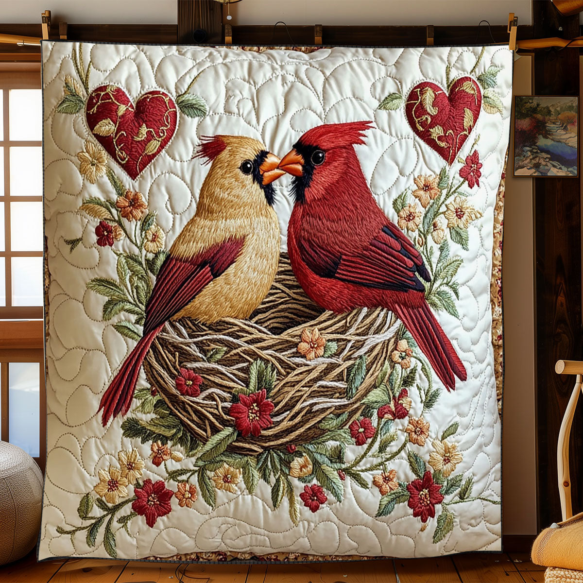 Heartfelt Cardinal WJ1002019CL Quilt