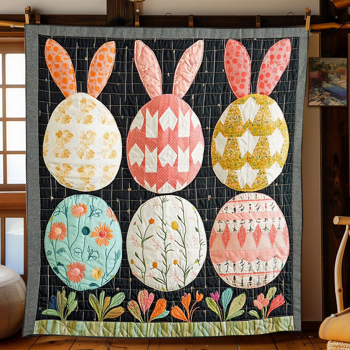 Hoppy Easter Garden WJ0703023CL Quilt