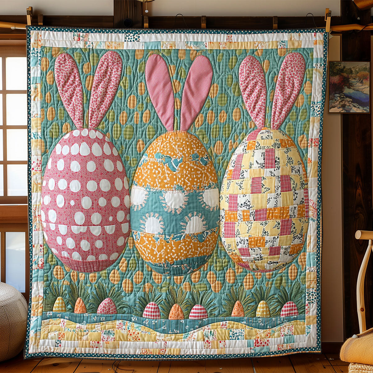 Hoppy Easter Garden WJ1003013CL Quilt