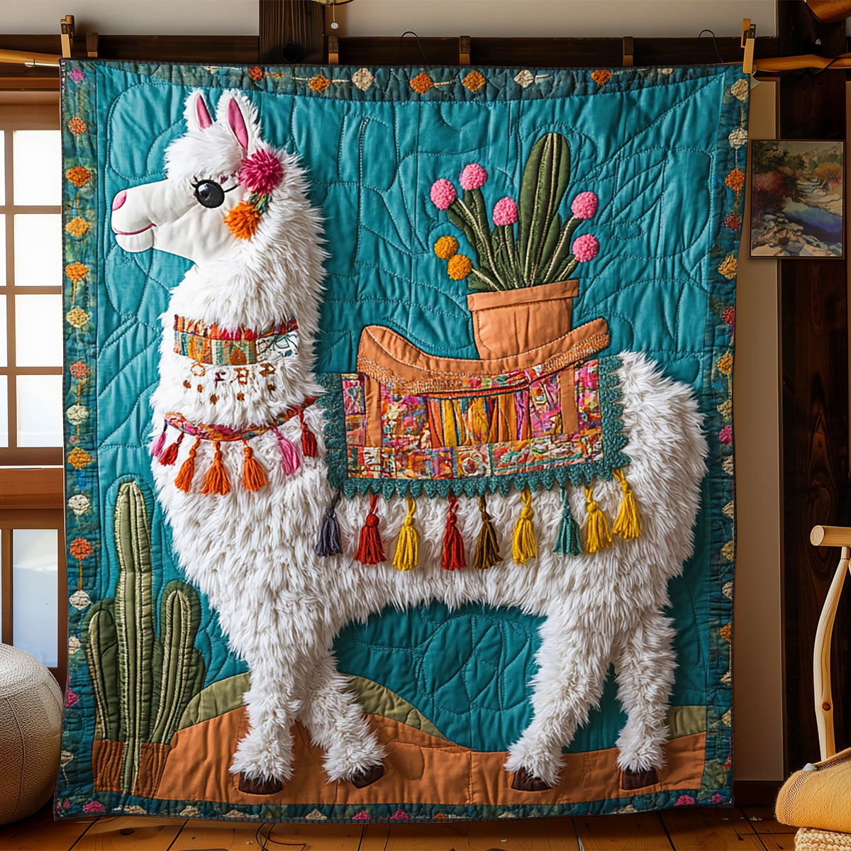 Llama Cactus WJ1203016CL Quilt