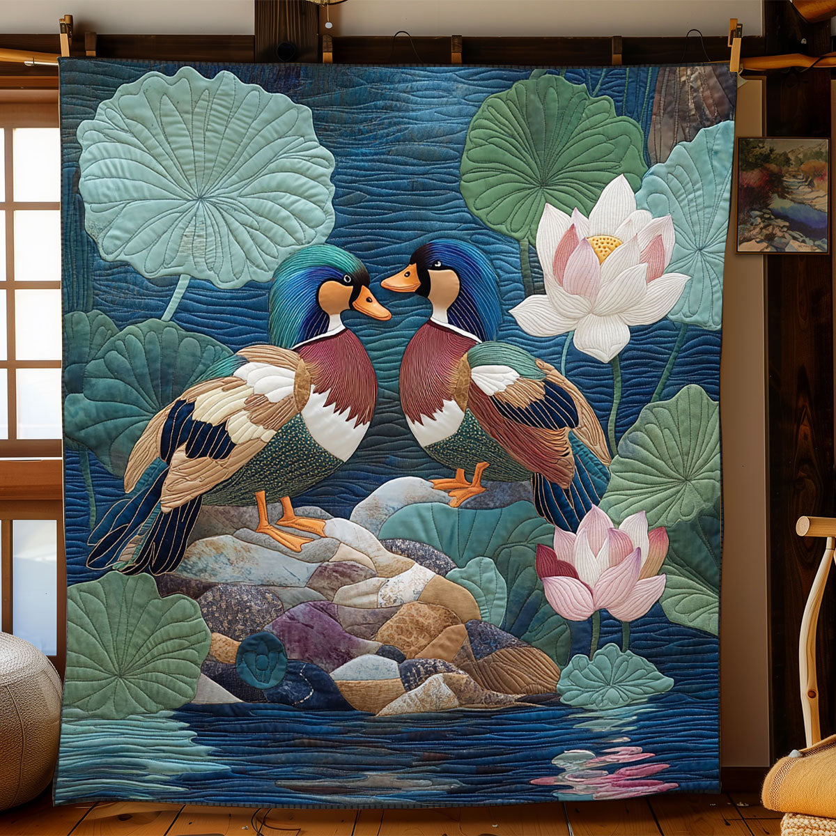 Lotus Mandarin Duck WJ1402013CL Quilt