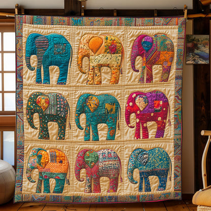 Patchwork Elephant WJ0702015CL Quilt