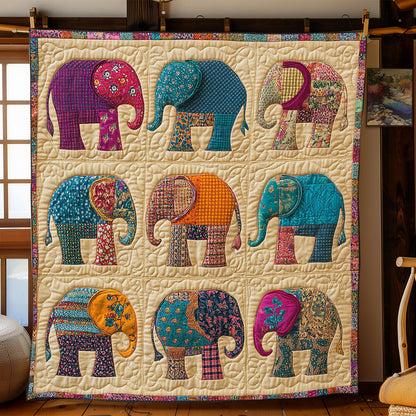 Patchwork Elephant WJ0802029CL Quilt