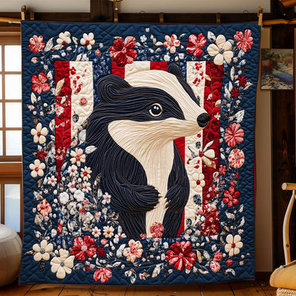 Patriotic Badger WJ0802034CL Quilt