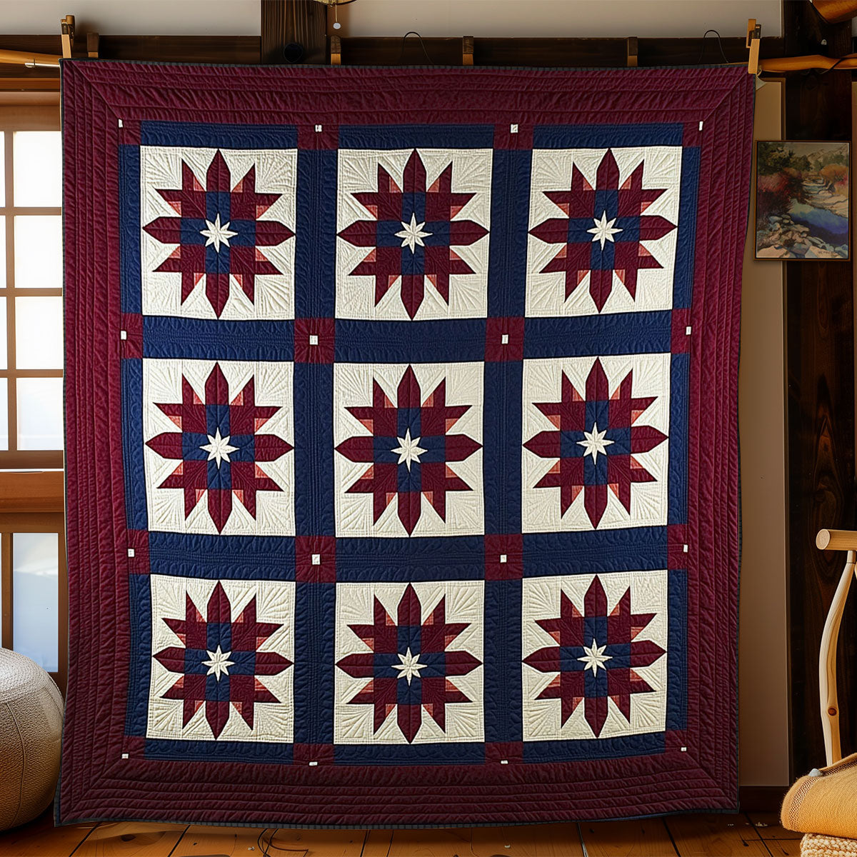 Patriotic Star WJ1202018CL Quilt