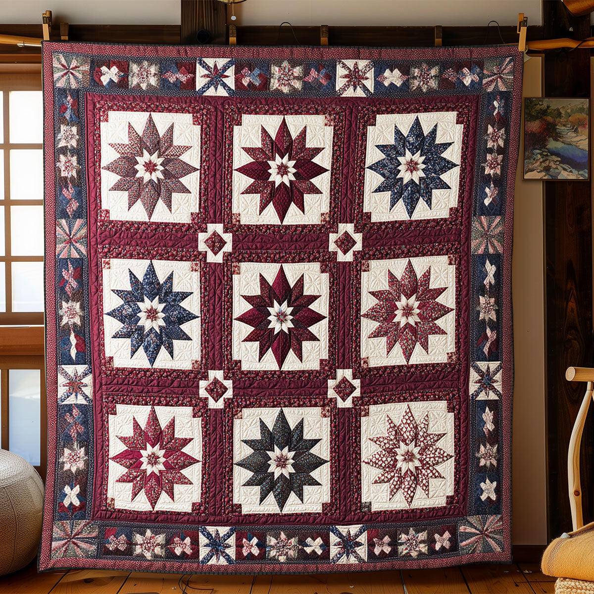 Patriotic Star WJ1302019CL Quilt