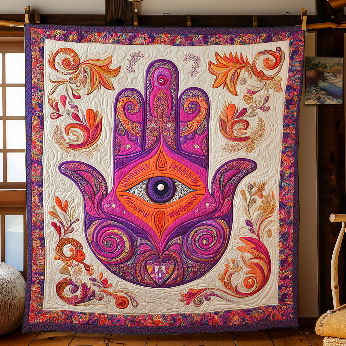 Sacred Hamsa WJ0702025CL Quilt