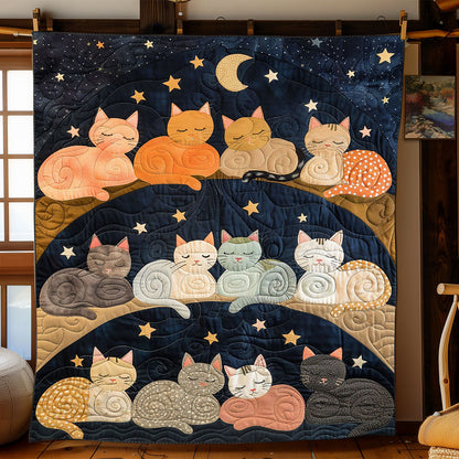 Sleeping Cat Over The Moon WJ0303013CL Quilt